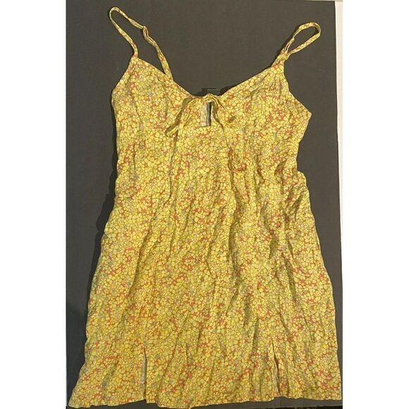 Wild Fable Juniors Medium Cami Dress Yellow Floral Sleeveless Tank Dress - Picture 3 of 11